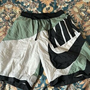 Nike Green and Black Men's Shorts